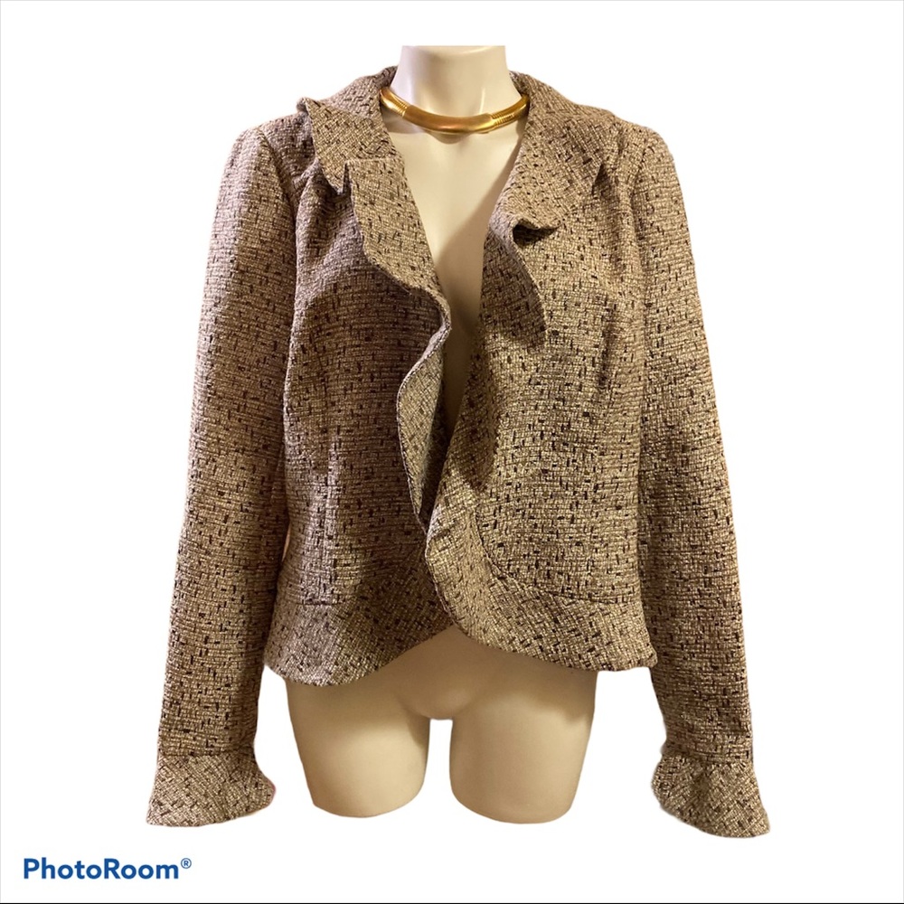 View by Walter Baker tweed brown blazer